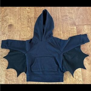 Toddler Bat Wing Hoodie - 2T - Professionally Sewn - Halloween - Felt Wings